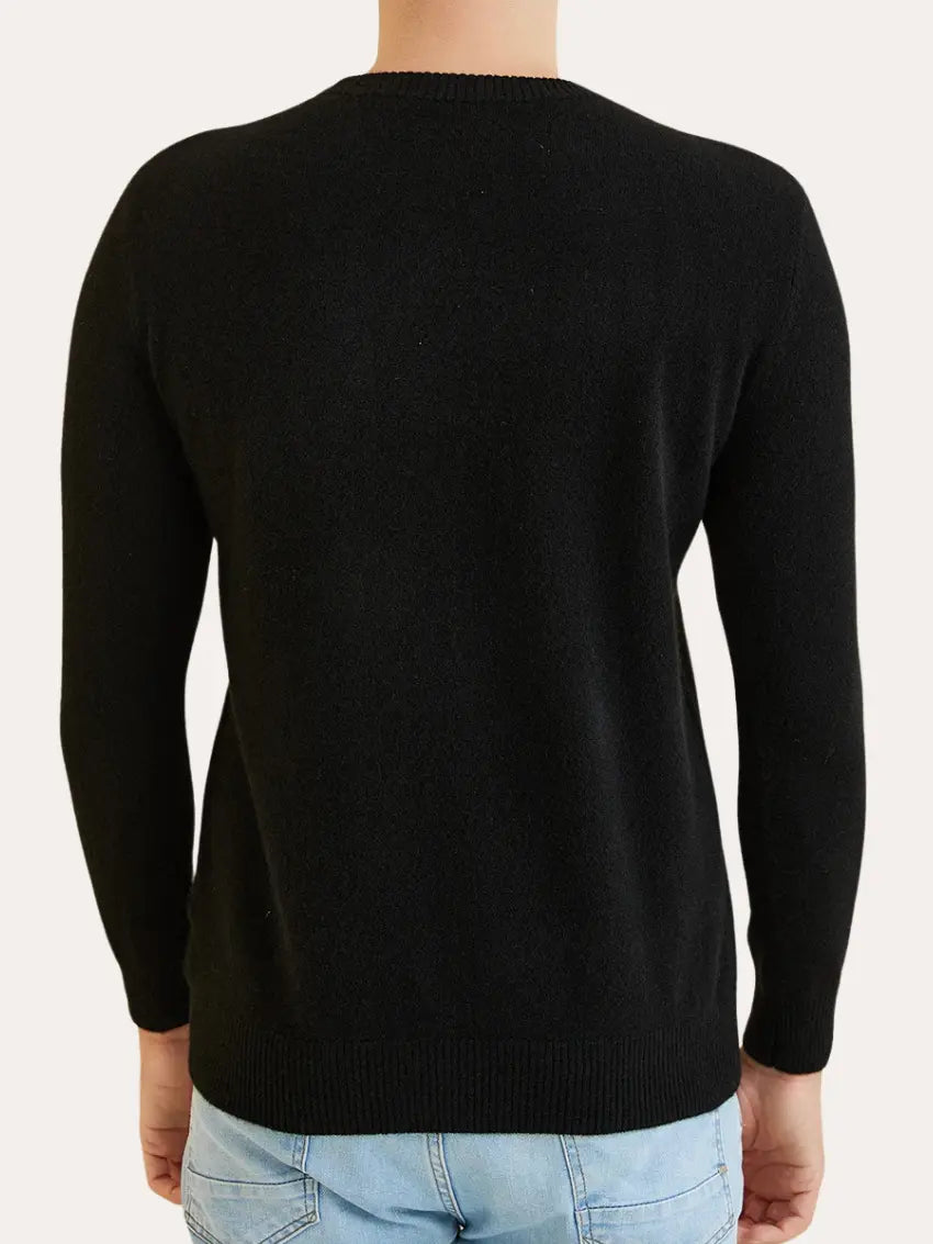 Signature Cashmere Sweater - Zwart