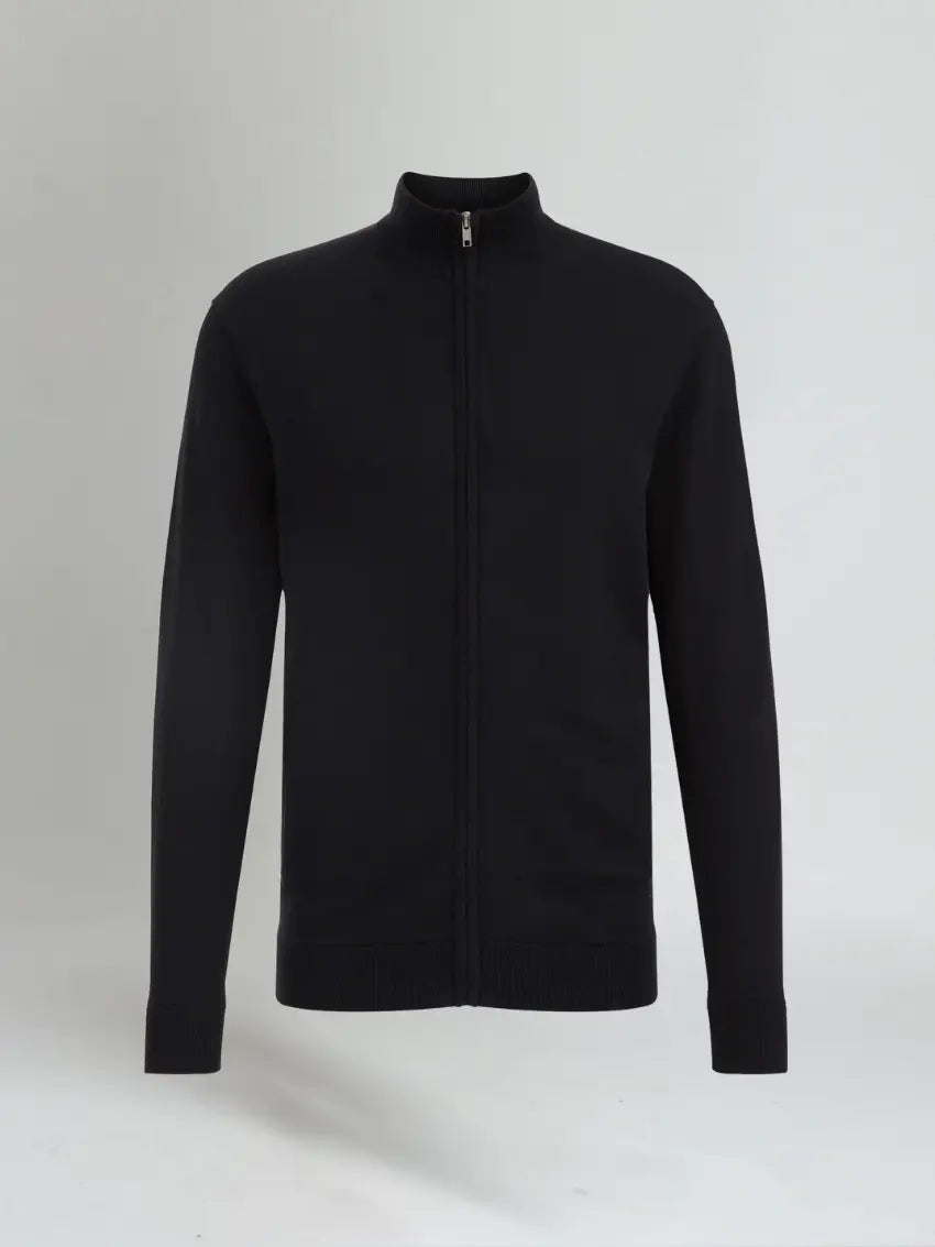 Full Zip Sweater - Zwart