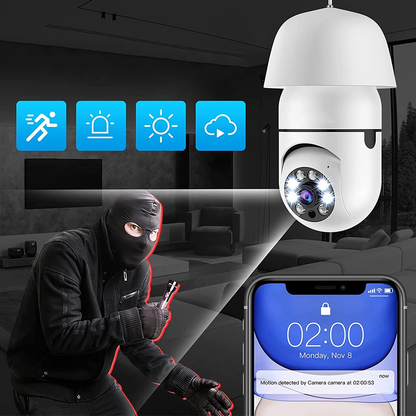 BulbCam™ | Draadloze Lamp Beveiligingscamera