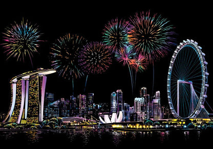 5D kras kunstplaat | Het ultieme artistieke avontuur voor alle leeftijden | Incl. Gratis houten kraspen