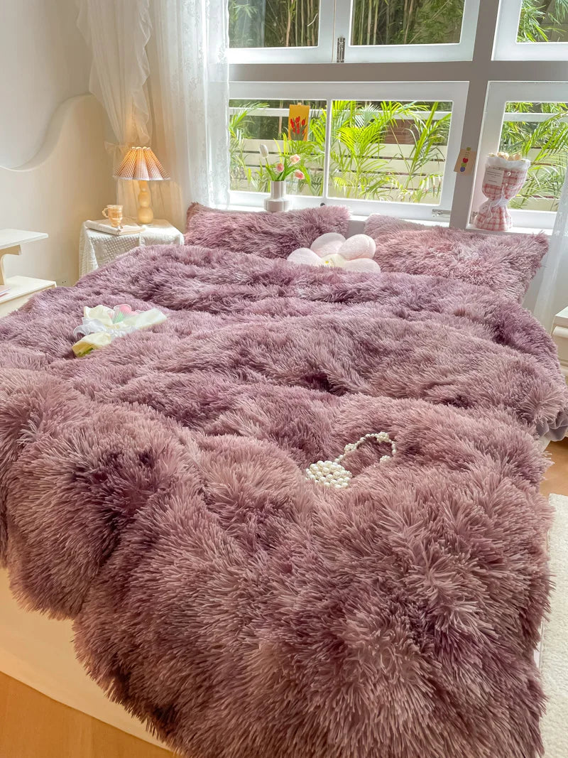 FluffCandy - Luxe Langharig Dekbedovertrek voor Winterse Warmte
