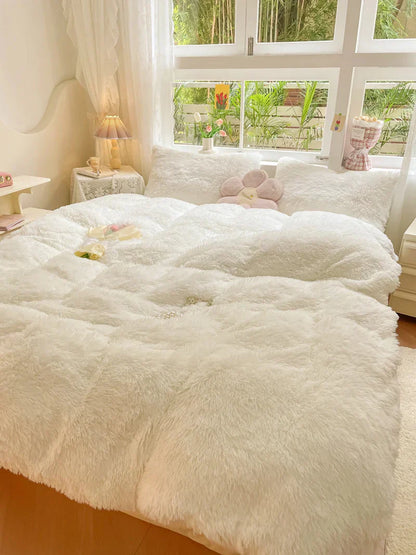 FluffCandy - Luxe Langharig Dekbedovertrek voor Winterse Warmte