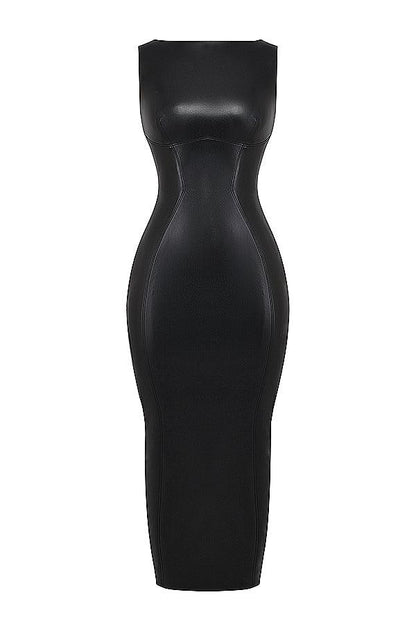 VALENTE® | LUXE LEREN MAXI JURK