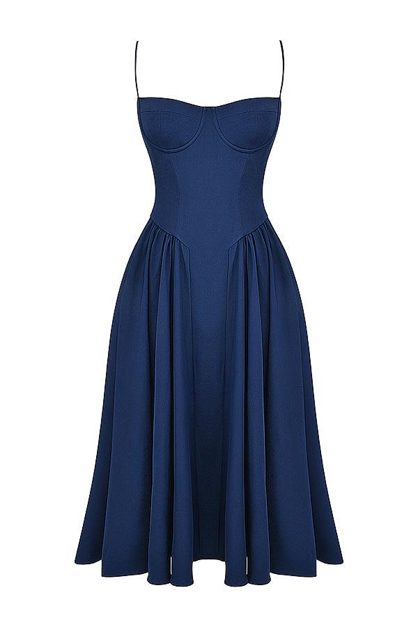 VALENTE® | TWILL KORSET MIDI JURK