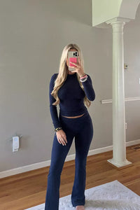 Donkerblauw (lange mouw)