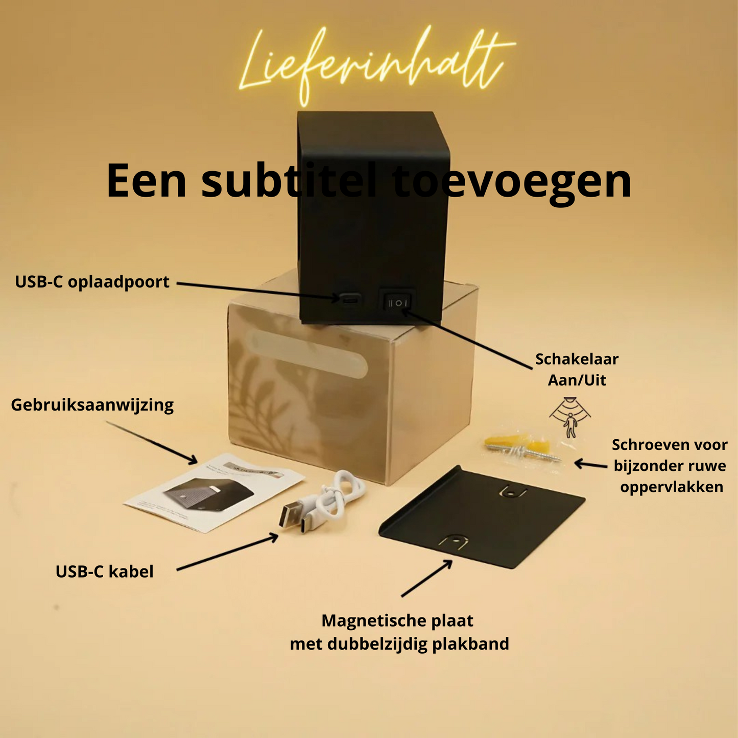 Draadloze Luxe Wandlamp