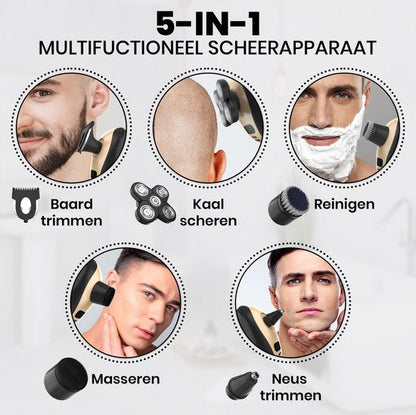 5 in 1 Scheerapparaat - Gladde scheerbeurt zonder irritatie!