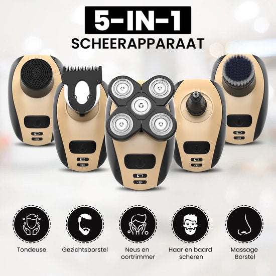 5 in 1 Scheerapparaat - Gladde scheerbeurt zonder irritatie!