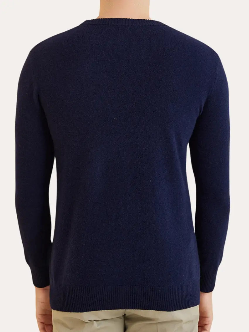Signature Cashmere Sweater - Marineblauw