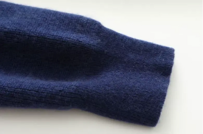 Cashmere Knit Zip Vest - Intens Blauw