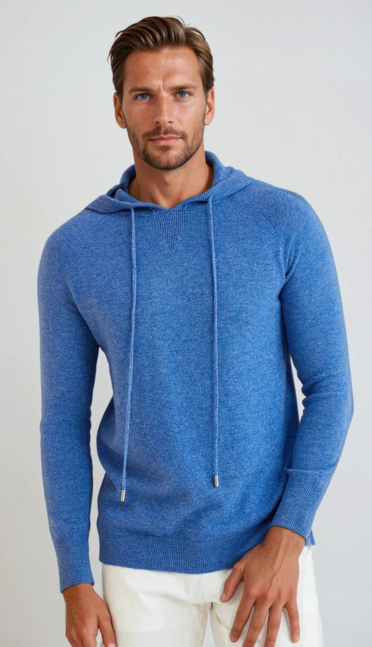 Essential Cashmere Hoodie - Lichtblauw