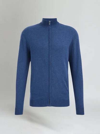 Full Zip Sweater - Blauw