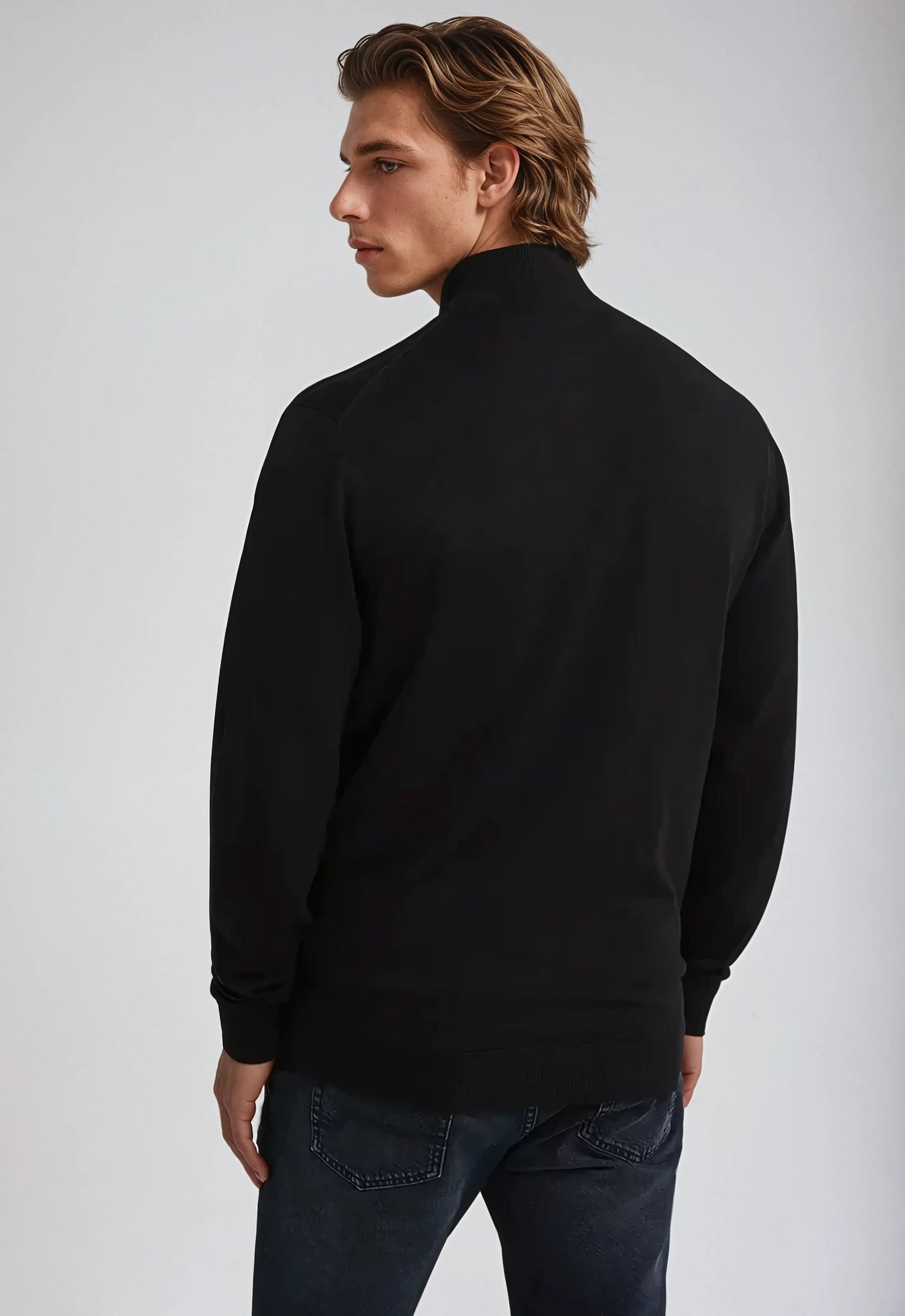 Full Zip Sweater - Zwart