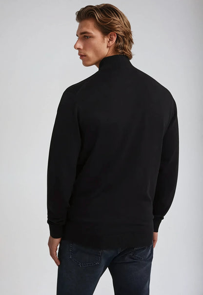 Full Zip Sweater - Zwart