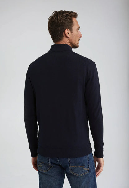 Full Zip Sweater - Marineblauw