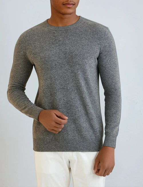 Signature Cashmere Sweater - Donkergrijs