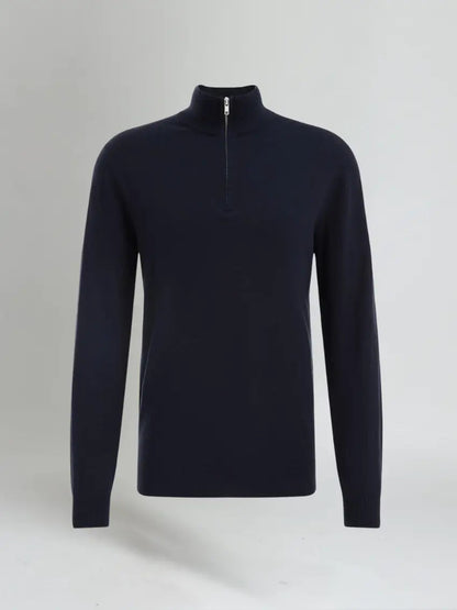 Essential Half Zip Sweater - Marineblauw