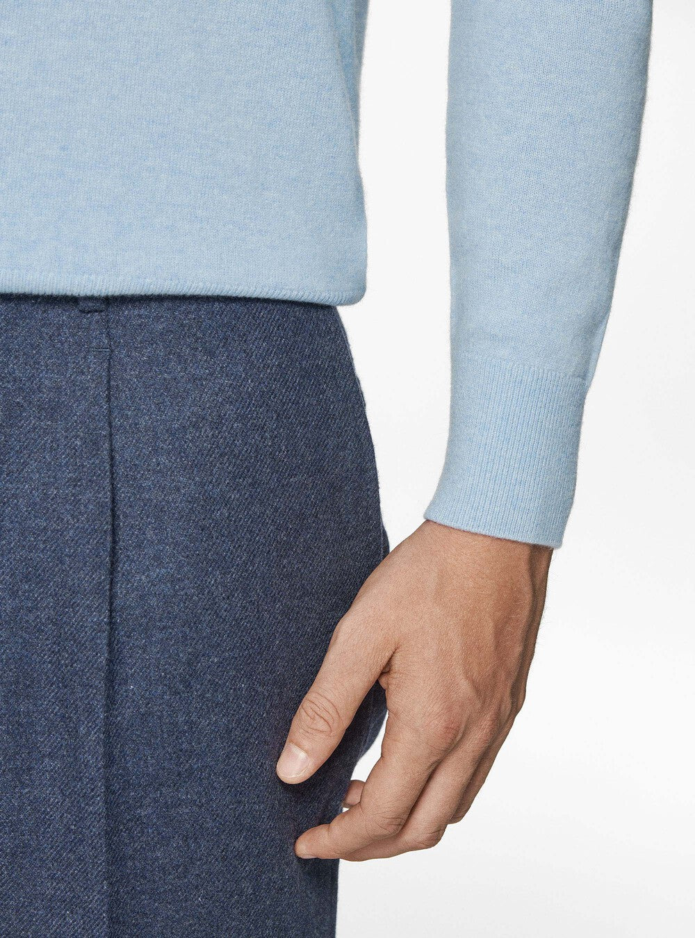 Premium Cashwool sweater - Lichtblauw