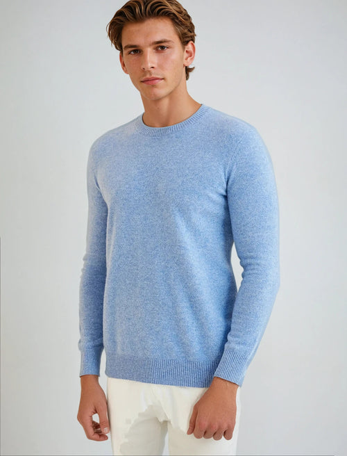 Signature Cashmere Sweater - Lichtblauw