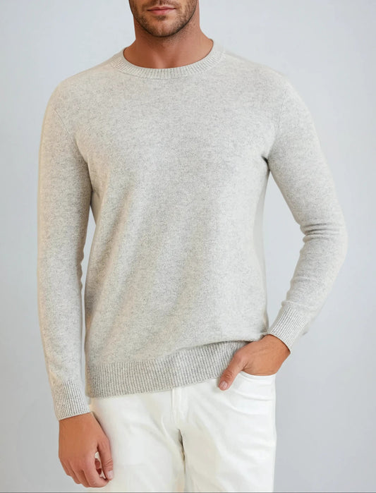 Signature Cashmere Sweater - Grijs