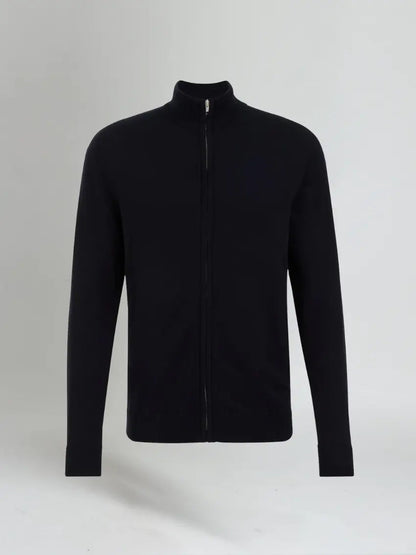 Full Zip Sweater - Marineblauw