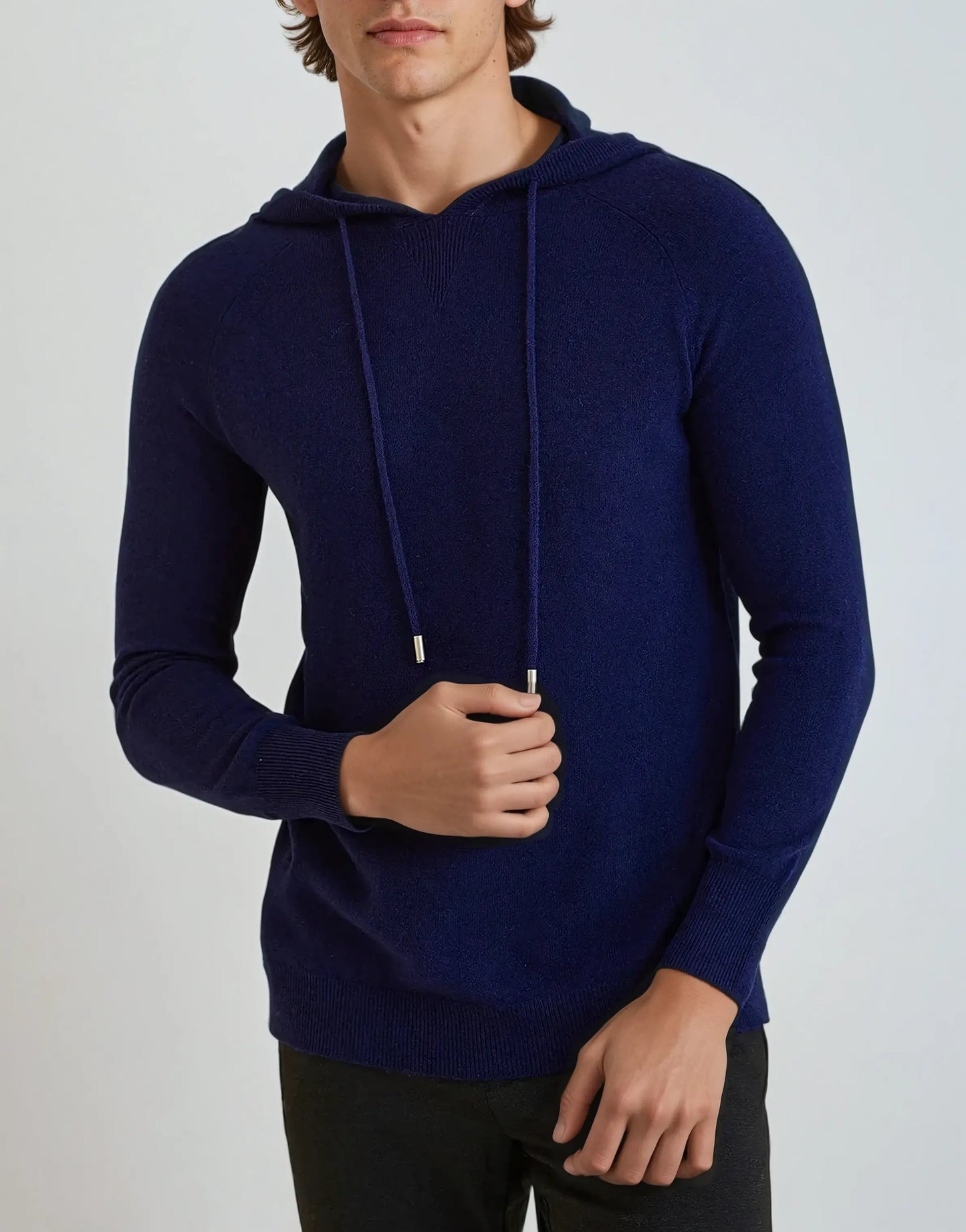 Essential Cashmere Hoodie - Marineblauw