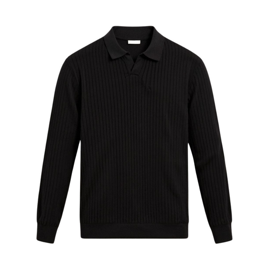 NOBA Striped Long Sleeve Polo