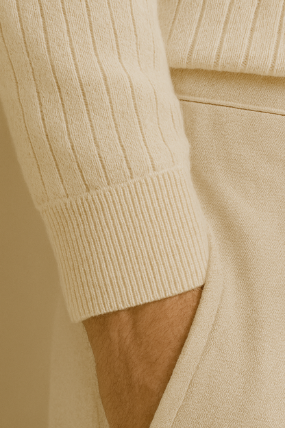 NOBA Striped Long Sleeve Polo