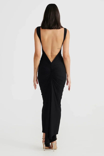 VALENTE® | BACKLESS LANG GEPLOOIDE JURK