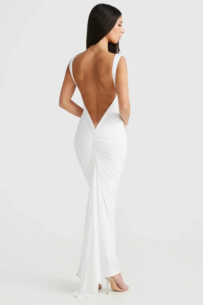 VALENTE® | BACKLESS LANG GEPLOOIDE JURK