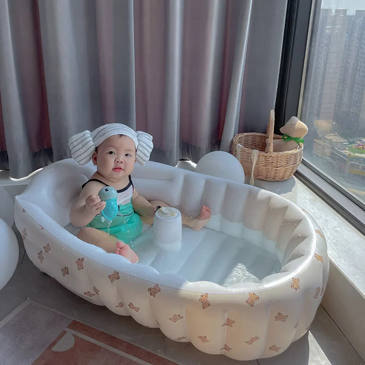 Blow Up Baby Bath™ - Opblaasbaar en Veilig Babybadje voor Binnen en Buiten