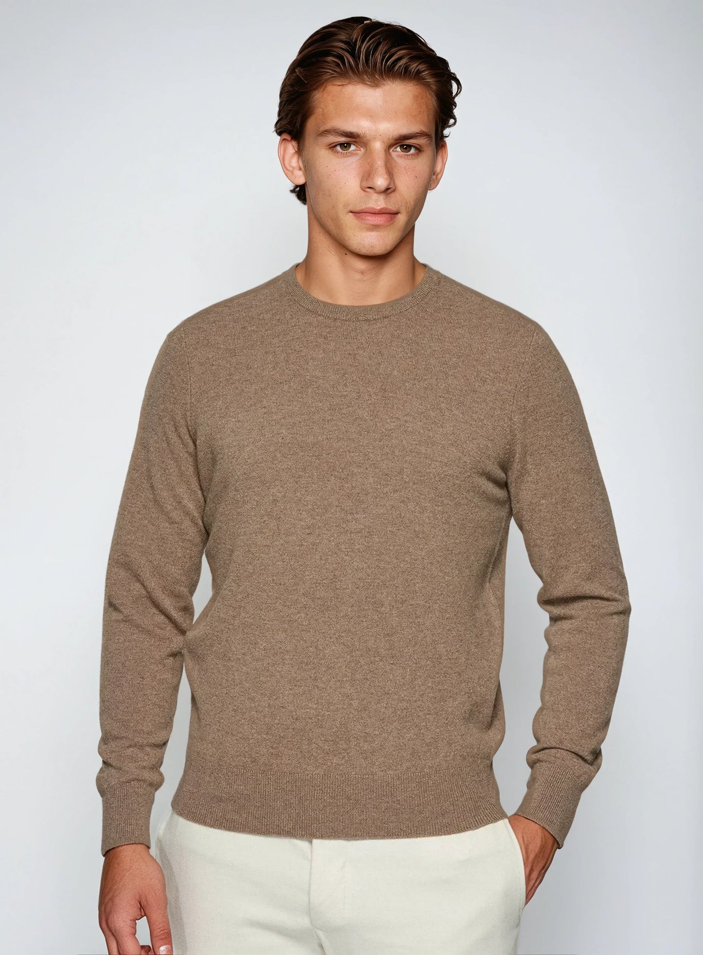 Premium Cashwool sweater - Khaki