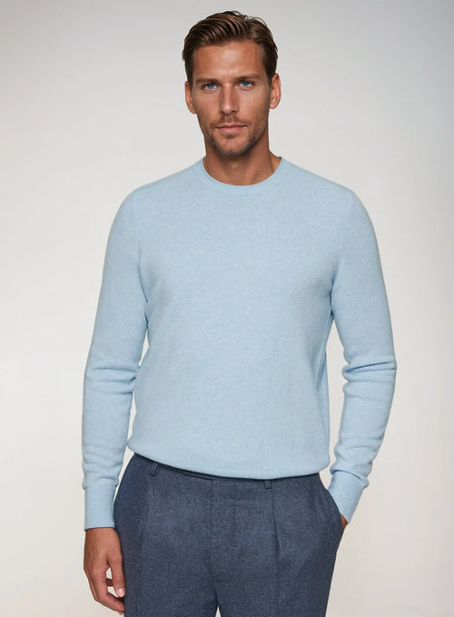 Premium Cashwool sweater - Lichtblauw
