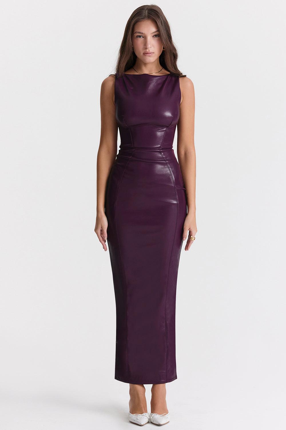 VALENTE® | LUXE LEREN MAXI JURK