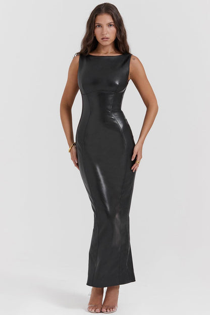 VALENTE® | LUXE LEREN MAXI JURK