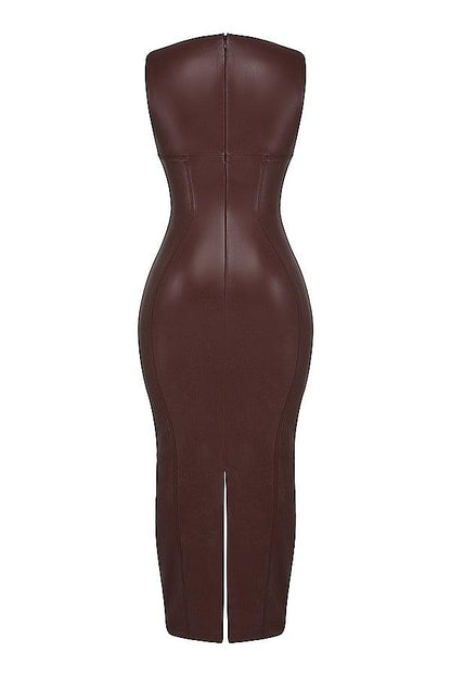 VALENTE® | LUXE LEREN MAXI JURK