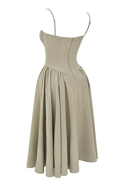 VALENTE® | TWILL KORSET MIDI JURK