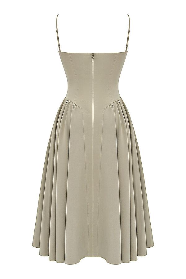 VALENTE® | TWILL KORSET MIDI JURK