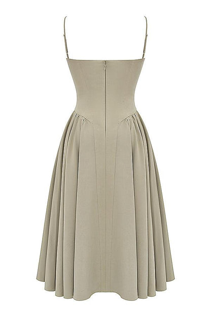 VALENTE® | TWILL KORSET MIDI JURK