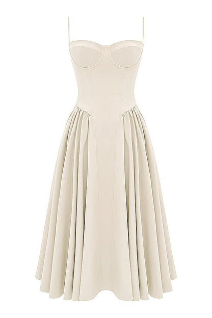 VALENTE® | TWILL KORSET MIDI JURK