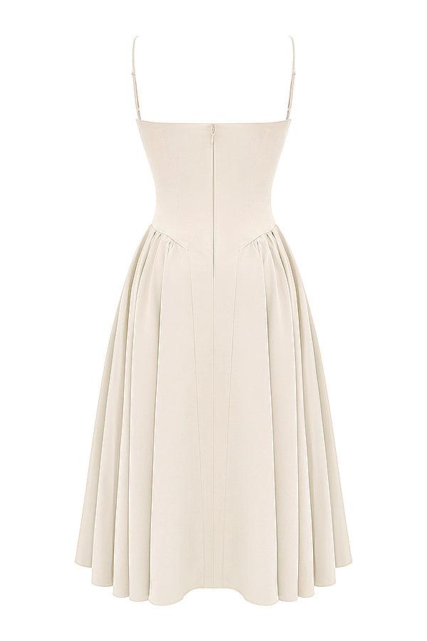 VALENTE® | TWILL KORSET MIDI JURK