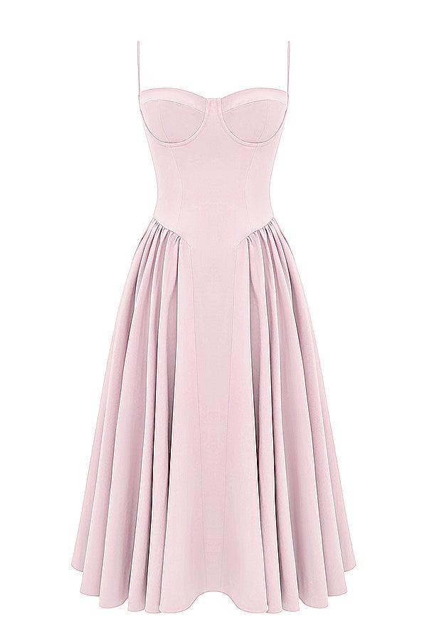 VALENTE® | TWILL KORSET MIDI JURK